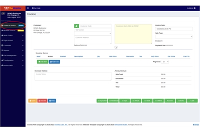 Creating an Invoice in FBO Director, Step 1